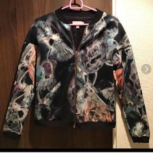 Ted Baker Glistening Gems Filzy Bomber Jacket Sweater size 2 nwot